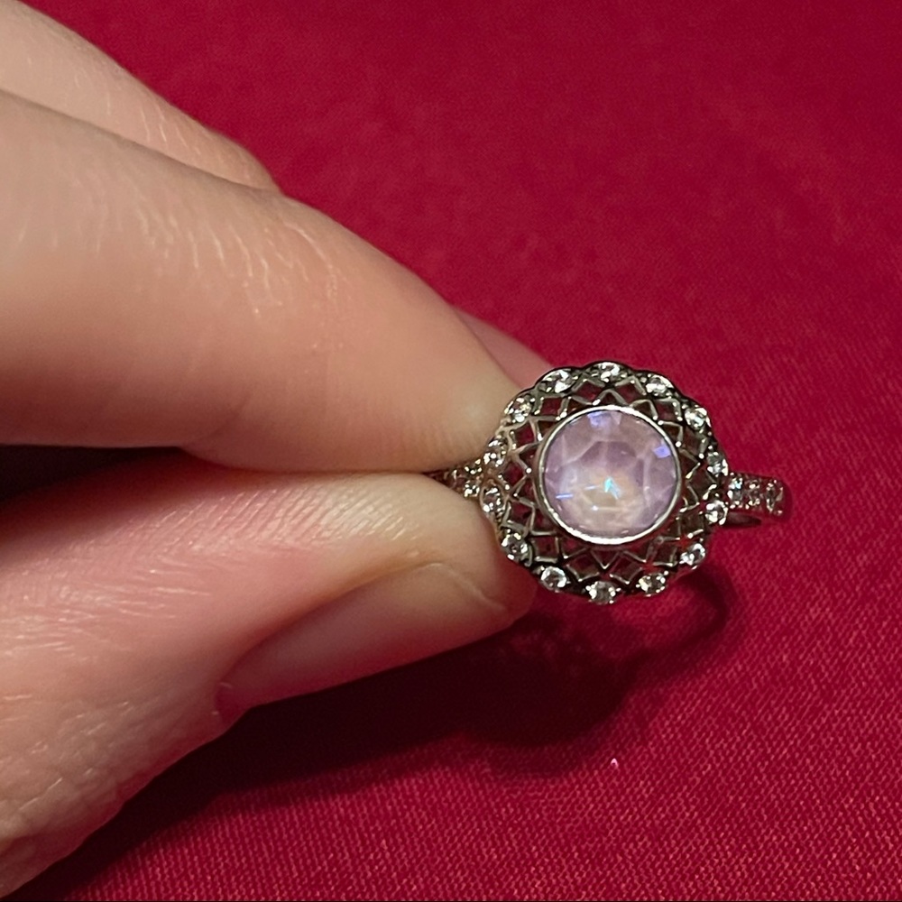Bohemian FJ Swarovski Crystal Amethyst Ring